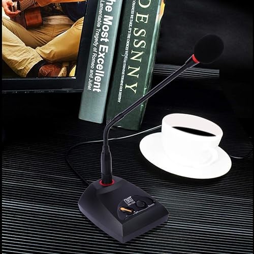 MX 15-Inch Gooseneck Condenser Microphone with Volume Control & Bell Button | Conference Mic for Meetings, Lecterns, Studio Recording, Public Speaking, Desk Use | Plug & Play XLR Mic - Image 3
