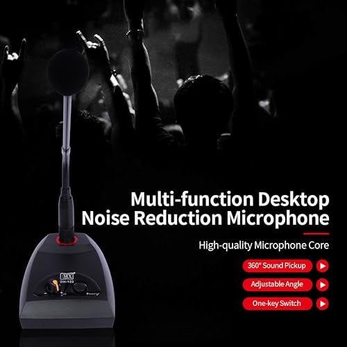 MX 15-Inch Gooseneck Condenser Microphone with Volume Control & Bell Button | Conference Mic for Meetings, Lecterns, Studio Recording, Public Speaking, Desk Use | Plug & Play XLR Mic - Image 2