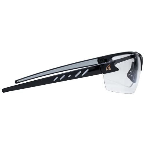 Edge نظارات أمان Edge DZ111-G2 Zorge G2 المحيطة، مضادة للخدش، غير قابلة للانزلاق، UV 400، درجة عسكرية، متوافقة مع ANSI/ISEA و MCEPS، بعرض 5.04 بوصة، إطار أسود / عدسة شفافة - Image 3