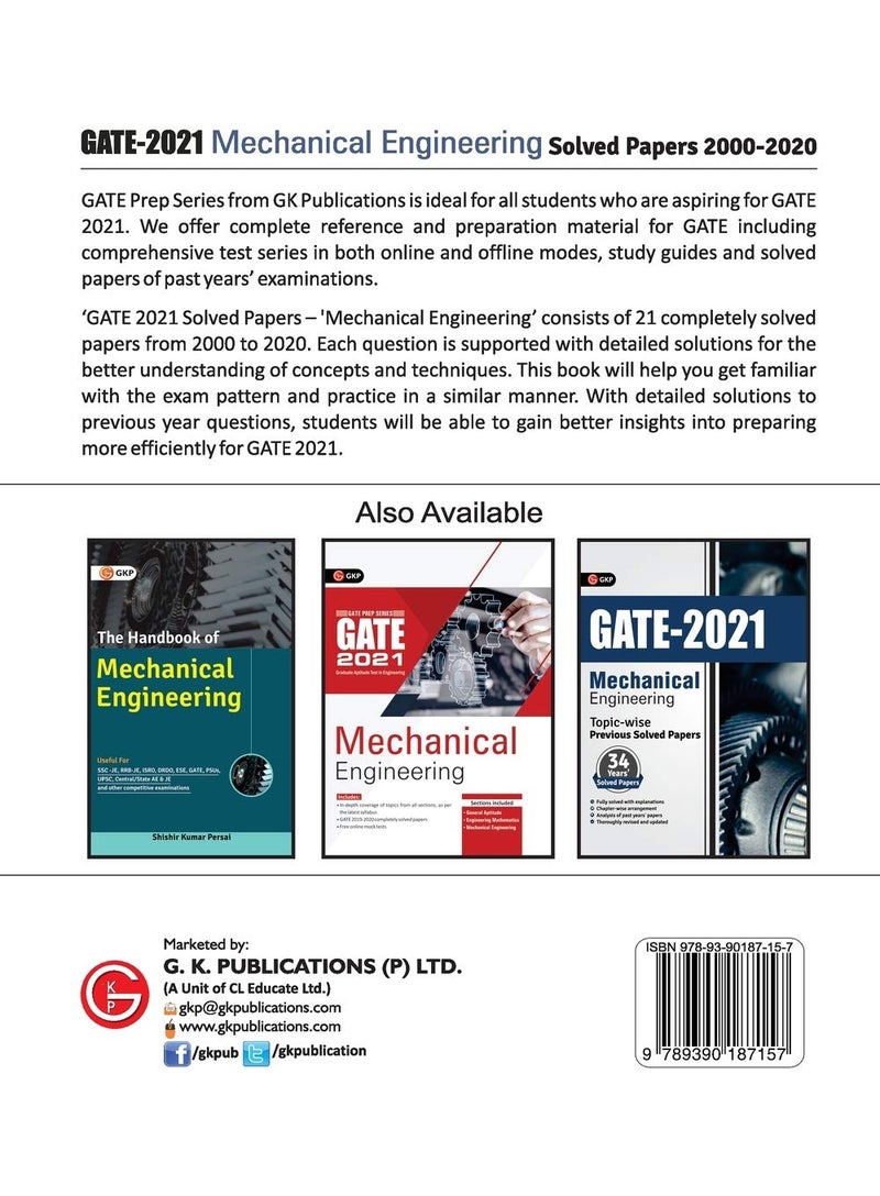 GATE 2021 - Solved Papers - Mechanical Engineering (2000-2020)  - Image 2