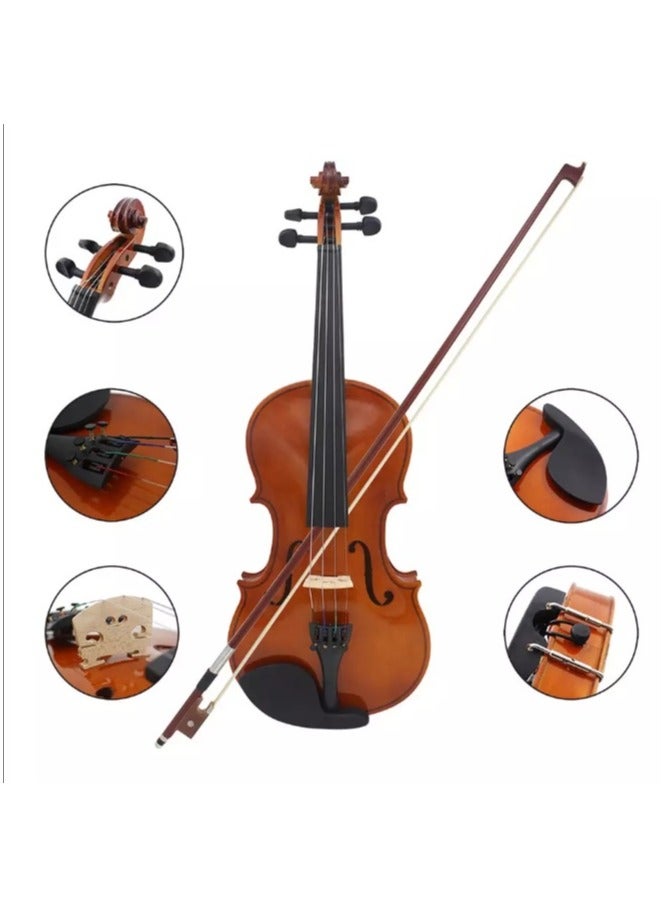 ميغاريا Megarya Student Acoustic Violin 1/2 Size With Case, Bow, Rosin And Violin Stand - Image 2