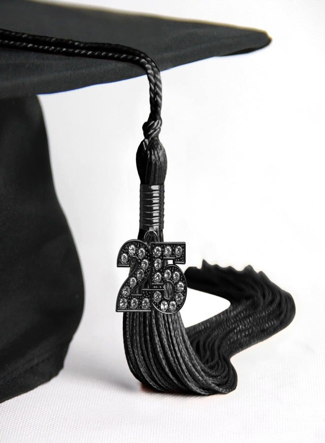 Endea Graduation Single Color Tassel with Black Bling Charm (Black, 2025) - Image 4