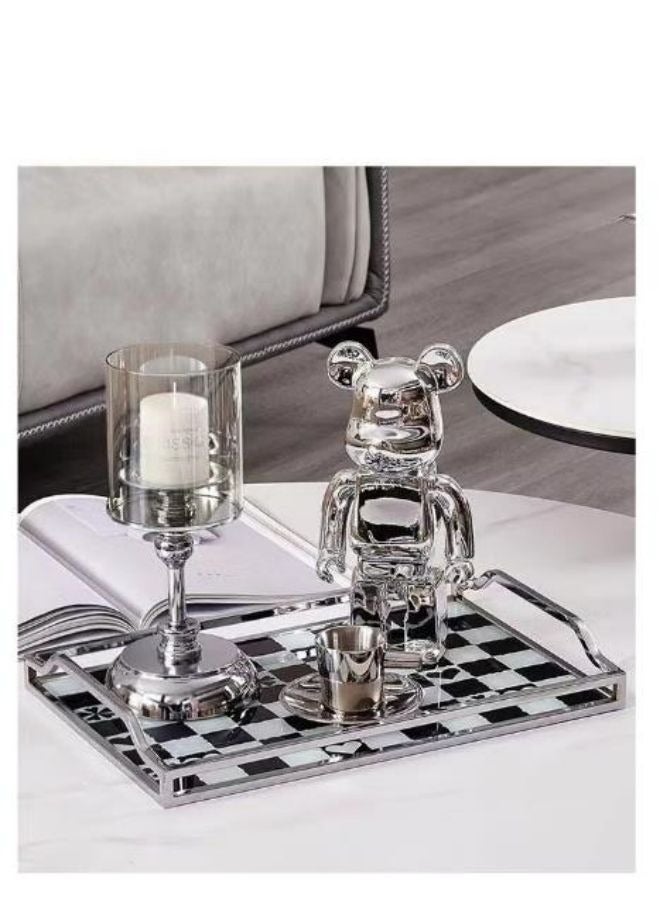 3pcs Candle Holder European Candle Holder Crystal Candlestick Applicable To Home Furnishing Decoration Romantic Party  Wedding Anniversary Family Party Silvery - Image 4