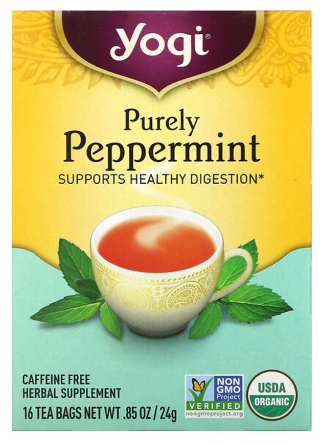 Yogi Tea Purely Peppermint Caffeine Free 16 Tea Bags 0.85 oz (24 g) 