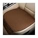 ZNDAW Front Car Seat Cover AntiSlip Breathable Linen Bottom Seat Protector Covers with Storage Pockets Universal Front Driver Seat Pad Mat for Cars SUVs Truck Van Brown - Image 2