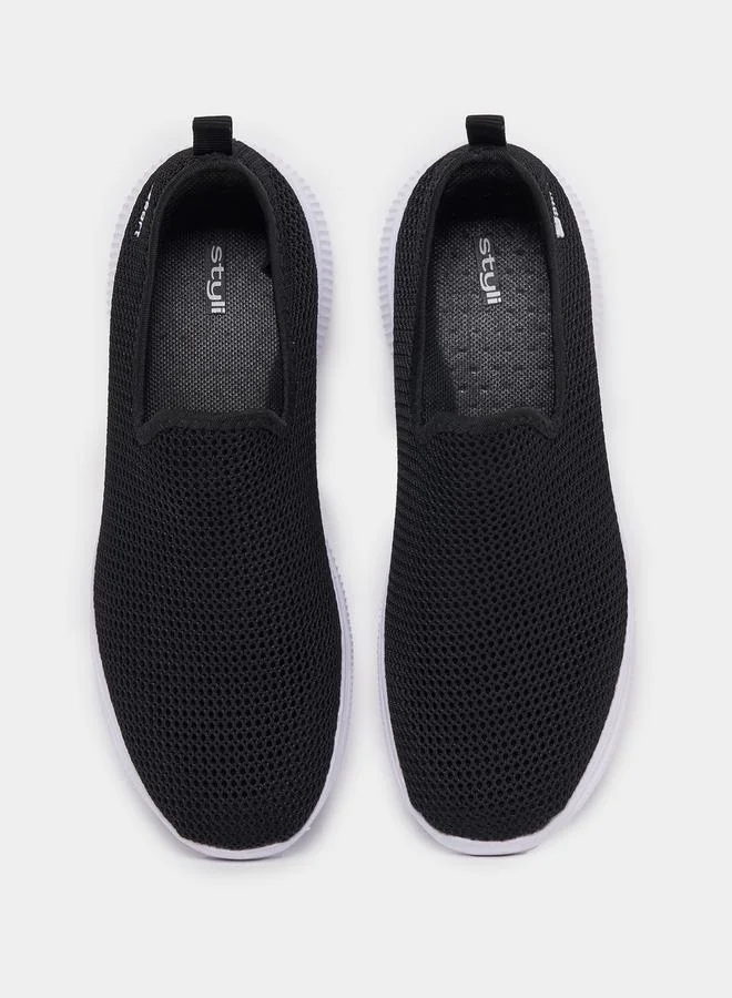 Styli Knitted Detail Slip On Casual Shoes