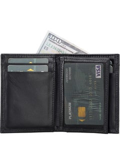 PLM Airmaka Airtag Compatible Leather Men's Wallet Rst1 Black  - Image 3