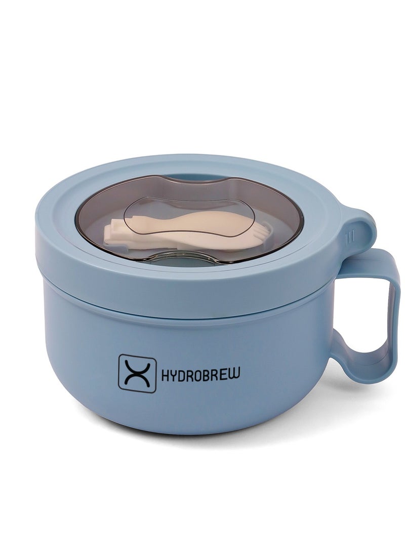 HYDROBREW Lunch Box with Folding Spoon - Blue - Image 1