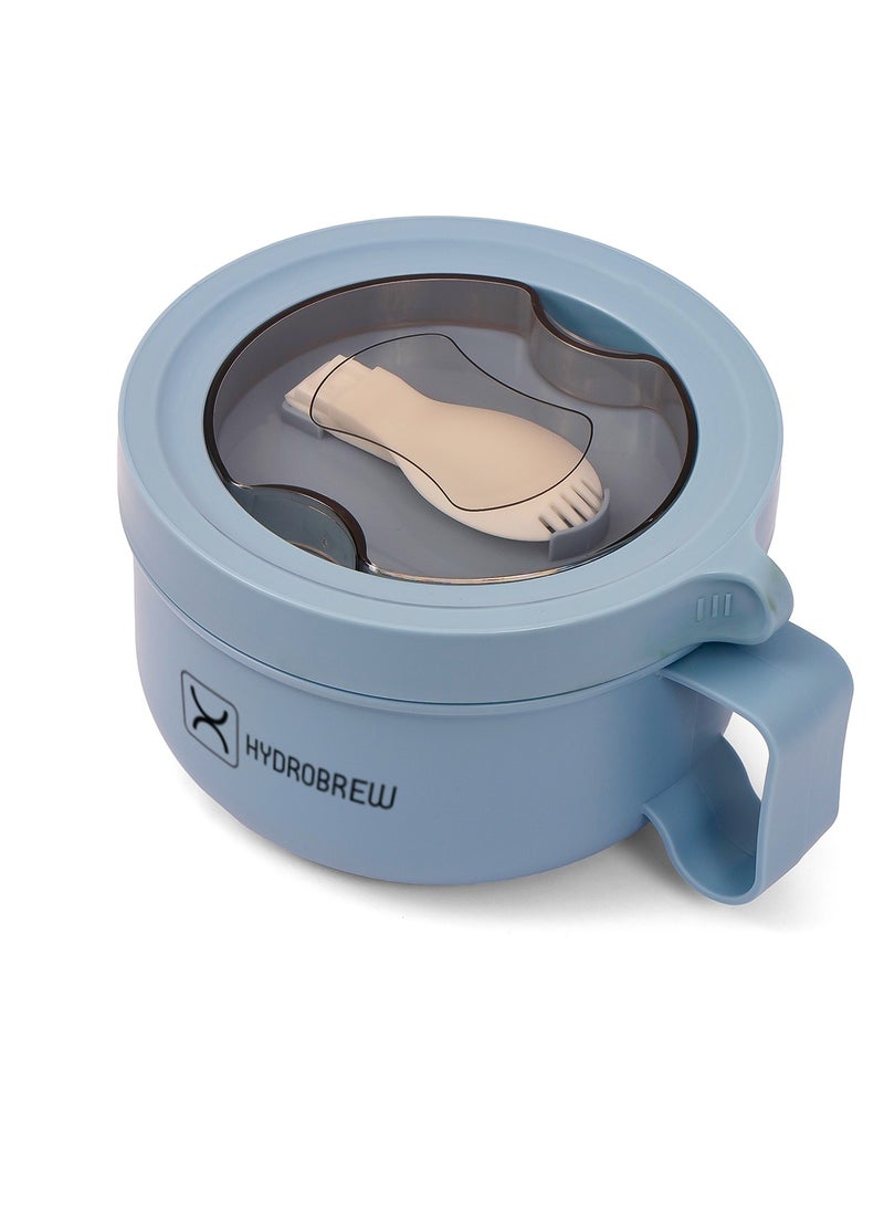 HYDROBREW Lunch Box with Folding Spoon - Blue - Image 2