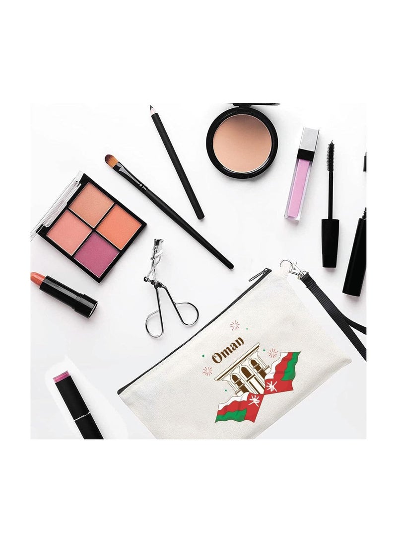 حقيبة مستحضرات التجميل لليوم الوطني العماني - احتفل بسلطنة عمان بأناقة - حقيبة مكياج - حقيبة كاملة بسحاب - Image 2