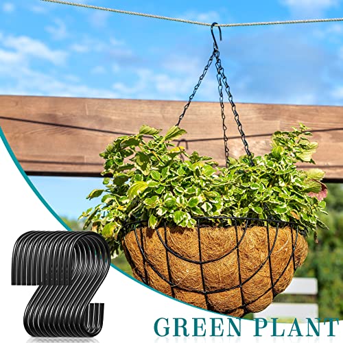 Sratte 120 Pcs Mini S Hook for Hanging 1 Inch Metal Hanging Hooks S Shaped Iron Wire Hangers Mini Ornament Storage Hangers for Irish Day Decor Pot Plant Jewelry Keychain (Black) - Image 4