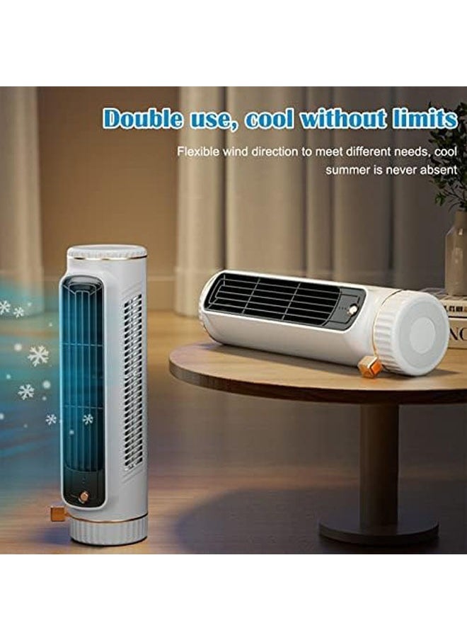 Arabest - Desktop Tower Fans, Desk Table Fan with 3 Speeds, 25ft/s Velocity 25dB Cooling Fan Quiet Cooling, Portable Small Bladeless Fan for Bedroom Home Office Desktop（White） - Image 1