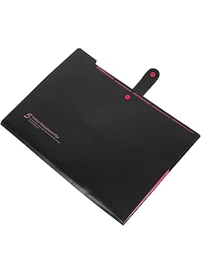 Large Expanding File Organizer Multi Layer Accordion Design for Office Receipt Storage Document Folder Black Rose - Image 1