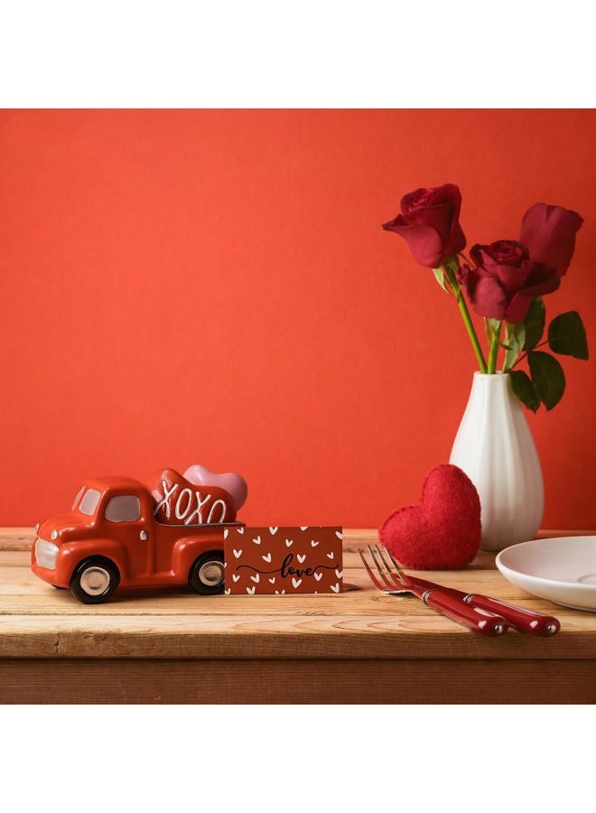 Sm:)e Smile Figurines Set of 3 - Sweet Valentine's Day Gifts for Him Her, Truck Heart, Indoor Mantle Centerpieces and Tabletop Display - Image 4