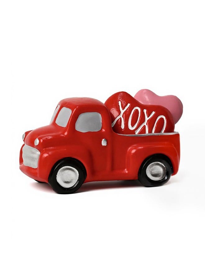 Sm:)e Smile Figurines Set of 3 - Sweet Valentine's Day Gifts for Him Her, Truck Heart, Indoor Mantle Centerpieces and Tabletop Display - Image 1