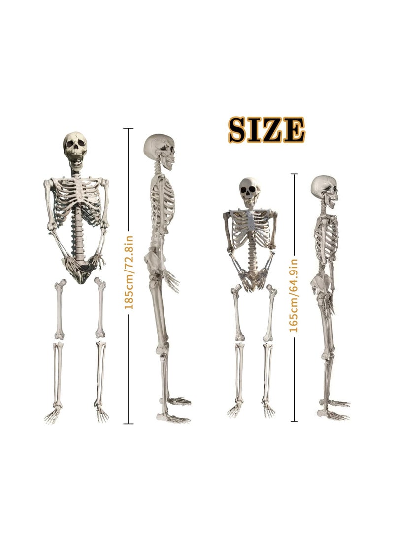 Generic - Plastic Bones with Movable Joints as Scenery Props and Ornaments, Suitable for Haunted House Decorations and Holiday Pendants (Bone) - Image 1