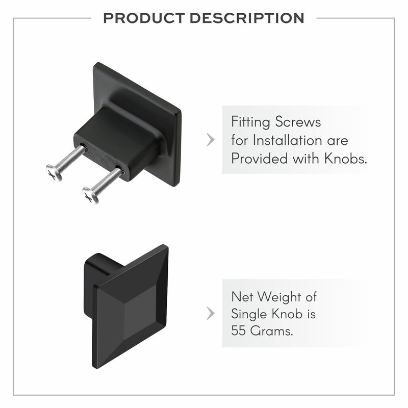 LAPO LAPO Superior Cabinet Knobs Drawer Pulls Handle Knobs for Dresser DrawersKitchen Knobs Black Finish Pack of 9  - Image 3