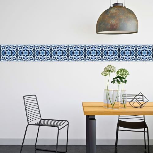 Brandian Strip Tile Sticker Decorative Waterproof Peel and Stick Mosaic for Kitchen Backsplash and Wall Borders, Artistic and Durable (15 Strips, 48 x 10 cm Each - Final Size 720 x 10 cm) - Image 5
