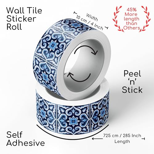 Brandian Strip Tile Sticker Decorative Waterproof Peel and Stick Mosaic for Kitchen Backsplash and Wall Borders, Artistic and Durable (15 Strips, 48 x 10 cm Each - Final Size 720 x 10 cm) - Image 2