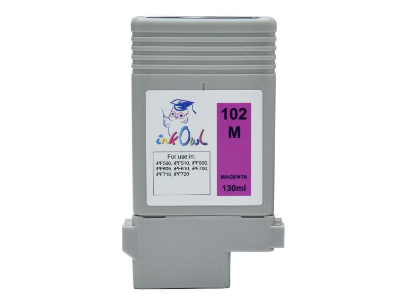 InkOwl Compatible Ink Cartridge Replacement for Canon PFI-102M (130ml, Magenta) - iPF500 iPF510 iPF600 iPF605 iPF610 iPF700 iPF710 iPF720 - Image 2
