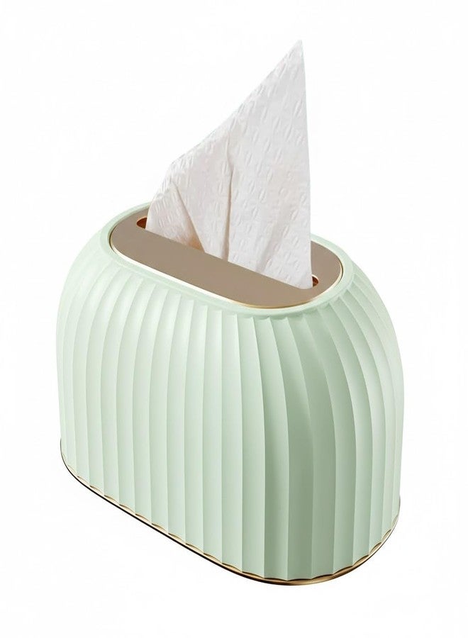 oddpod™ Streak Tissue Box Holder with Automatic Spring/Desktop Facial Paper Towel Dispenser for Office, Home, Restaurants, cafes, Hotels & Hospitals - Mint Green - Image 1