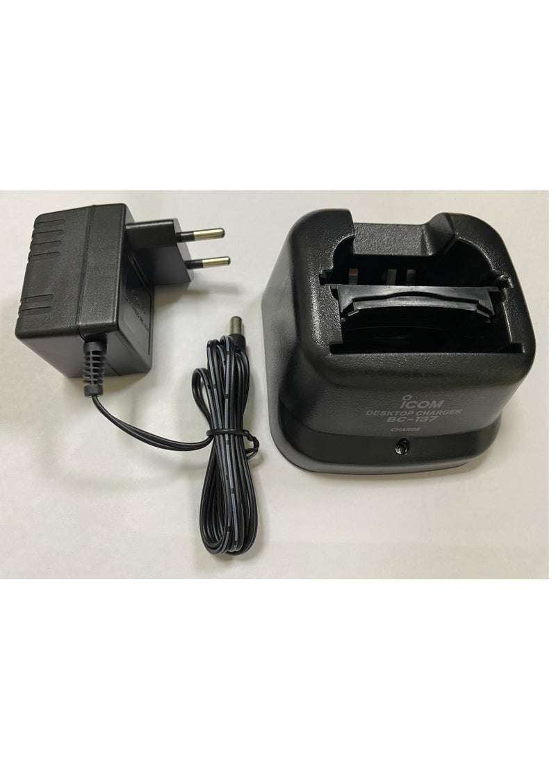 شاحن بطارية BC-137 قاعدة شاحن سريع ل ICOM IC-A6E ، IC-A24 ، IC- V8 F21 / 40GT ، IC-U82 ، IC-V8  - Image 1