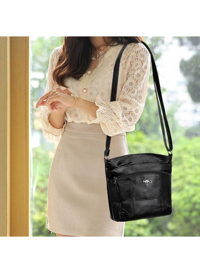 KANGAROO Stylish womens shoulder bag, faux leather, lightweight - Image 5