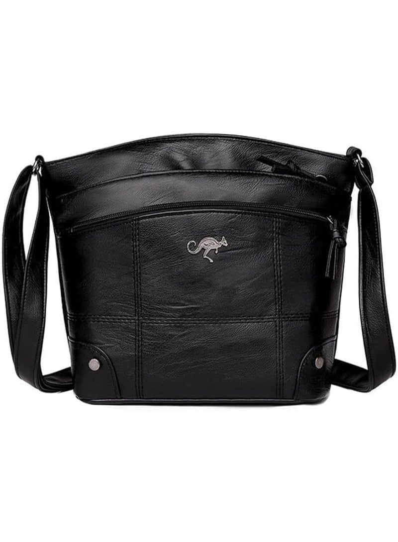 KANGAROO Stylish womens shoulder bag, faux leather, lightweight - Image 2