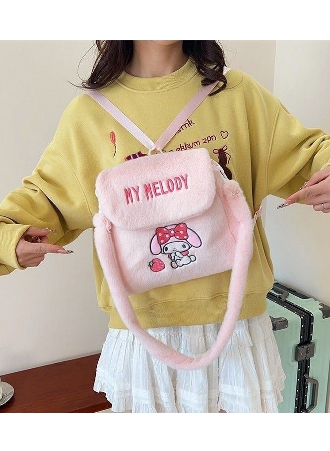 Pink Melody crossbody bag tote bag plush bag children's tote bag - Image 4