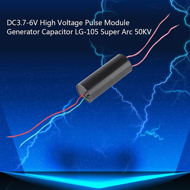 Eujgoov 3.7V-6V DC High Voltage Pulse Generator 50KV Arc Ignition Coil Module 0.5-1A Current 10-11cm Cable - Image 5