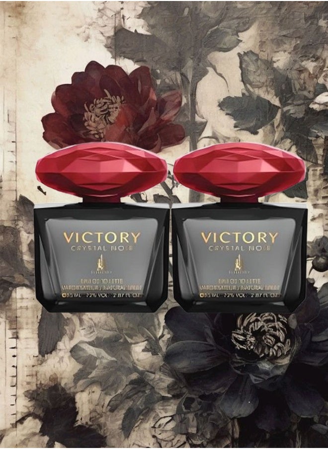 Collection 2 Pieces Victory Crystal Noir Perfume For Women 85ml EDT  - Image 1