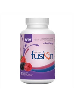 Bariatric Fusion Mixed Berry Complete Chewable Bariatric Multivitamin with Iron | Post Bariatric Vitamins for Gastric Bypass and Sleeve | Gluten, Dairy and Soy Free | 120 Tablets | 1 Month  - Image 1