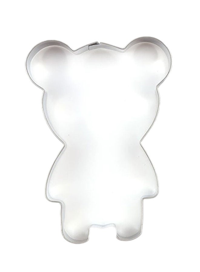 NIBEMINENT Cartoon Baby Bear Shape Cookie Cutters Silver - Image 1