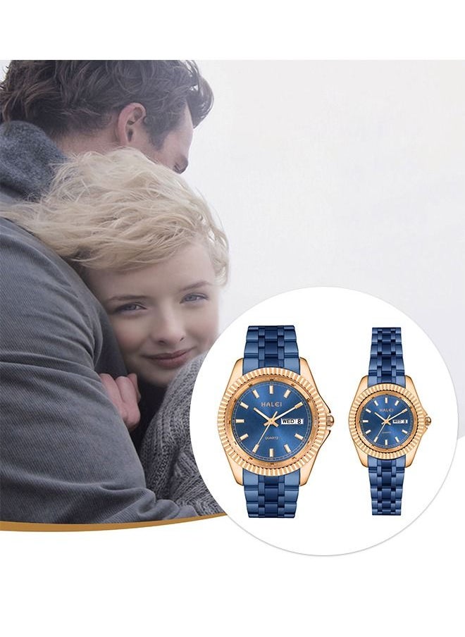 HALEI - HALEI Couple Watches with Exquisite Small Square Dial, Fashionable and Elegant - Image 1