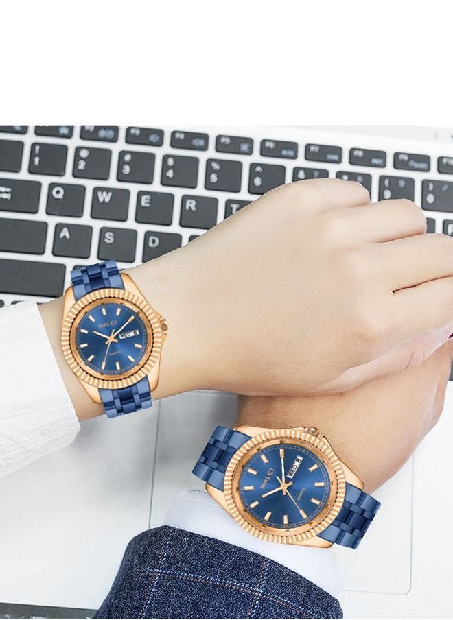 HALEI - HALEI Couple Watches with Exquisite Small Square Dial, Fashionable and Elegant - Image 1