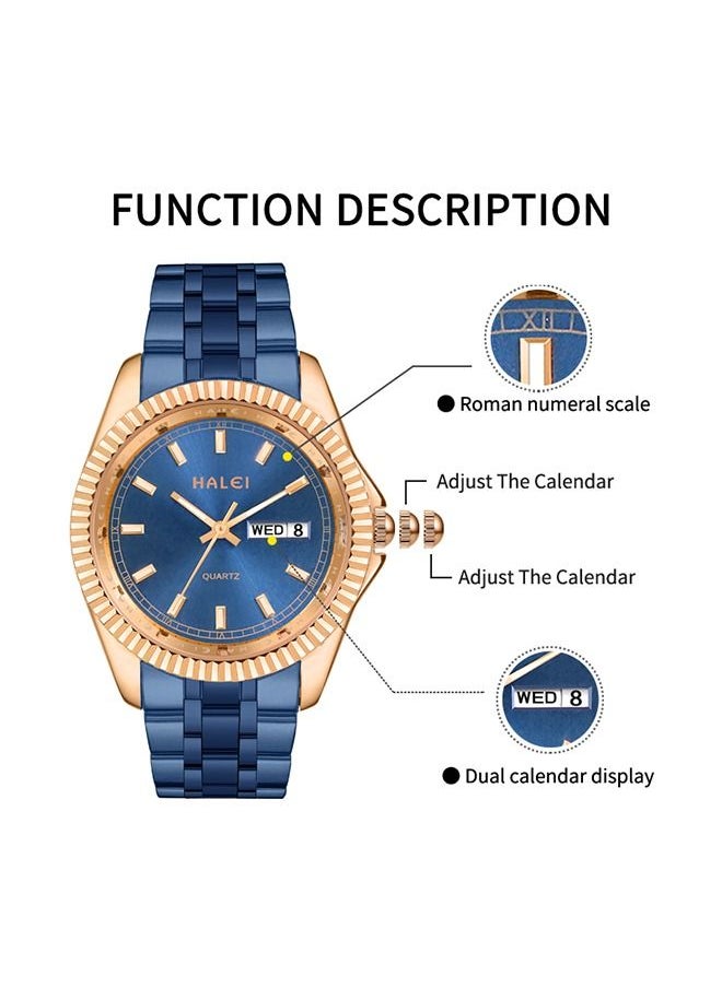 HALEI - HALEI Couple Watches with Exquisite Small Square Dial, Fashionable and Elegant - Image 1