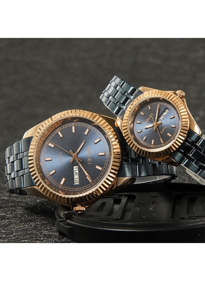 HALEI - HALEI Couple Watches with Exquisite Small Square Dial, Fashionable and Elegant - Image 1