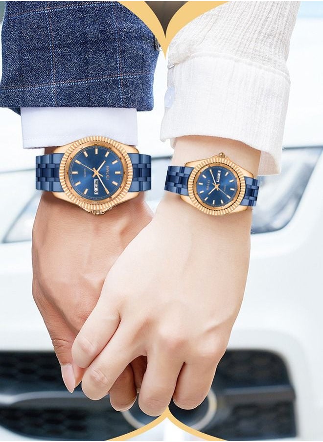 HALEI - HALEI Couple Watches with Exquisite Small Square Dial, Fashionable and Elegant - Image 1