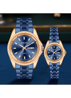 HALEI Couple Watches with Exquisite Small Square Dial, Fashionable and Elegant