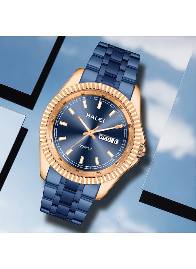 HALEI - HALEI Couple Watches with Exquisite Small Square Dial, Fashionable and Elegant - Image 1