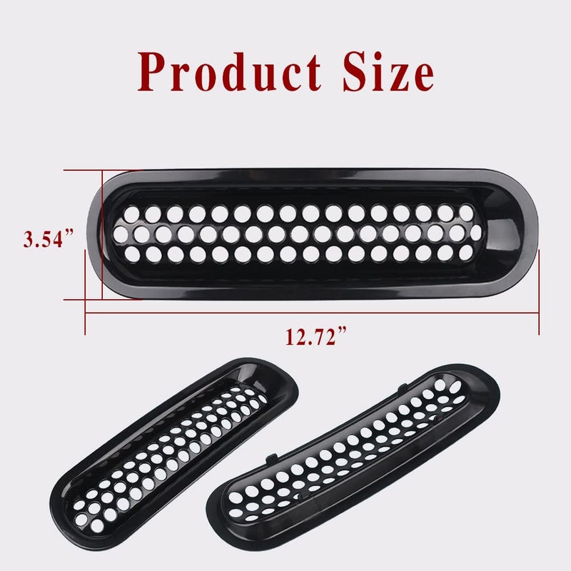 ASUBHA 7PCS Front Grill Mesh Inserts Matte Black Front Mesh Grille Cover Guard Clipin Compatible with Most Cars Accessories Clipin Grille Guard Cover Trim - Image 4