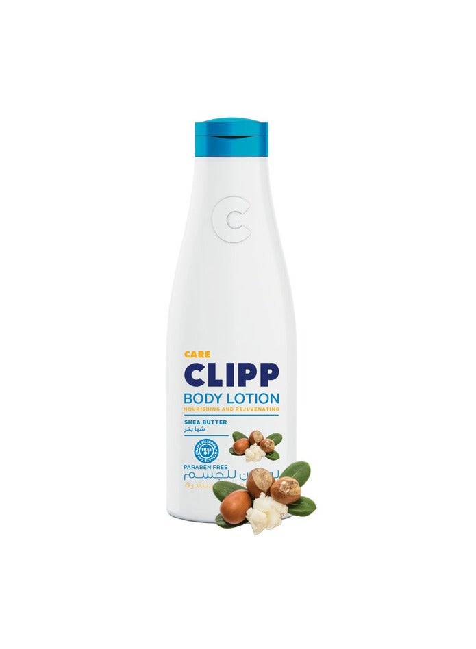 CLIPP Shea Butter Nourishing and Rejuvenating Body Lotion and Long-lasting Hydration - Paraben Free - 250 ml