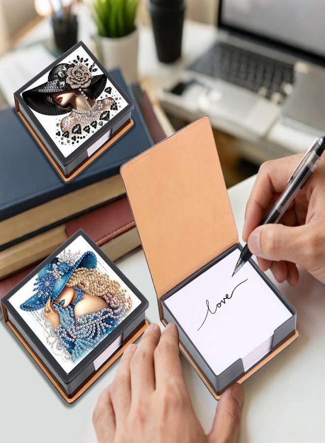 مجموعة أدوات الرسم الماسي من قطعتين للنساء من فورميديمي، تتضمن صندوق ملاحظات، وقبعة، وصندوق تخزين أوراق الملاحظات، وحامل ملاحظات لاصقة، ولوحة ملاحظات للرسم الماسي للمكتب. (للنساء) - Image 3