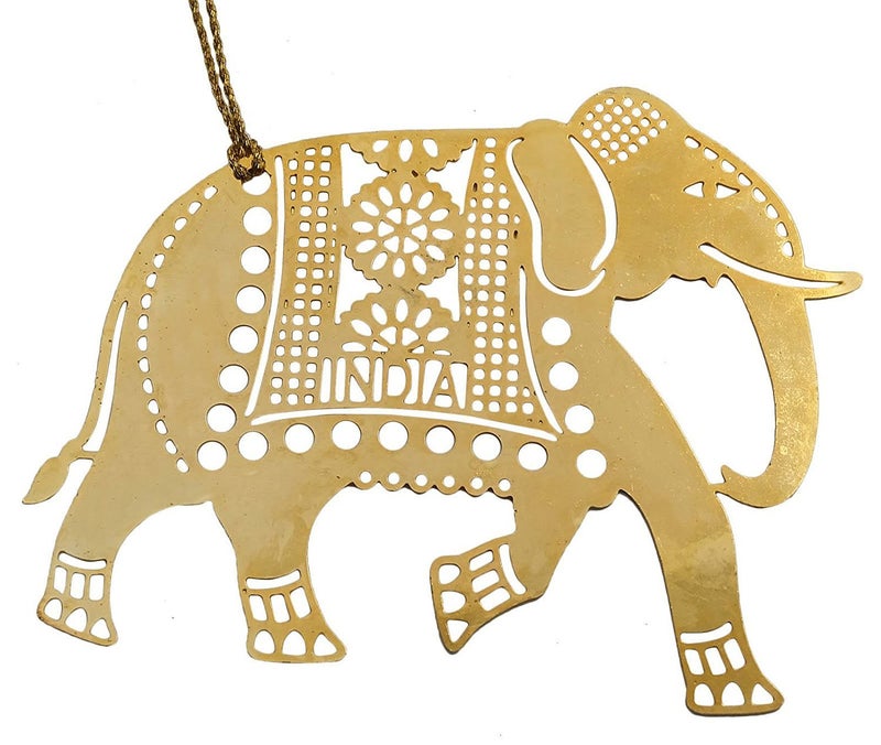 Skywalk Art & Craft Elephant Metal Bookmark with Tassel,Pendant Charm, School Supplies Page Holder Charm - Golden Color - Image 2