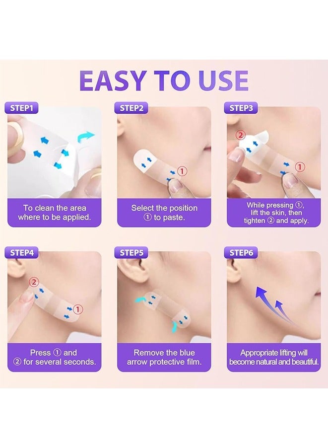 40PCS Face Tape Face Lift Tape Invisible Face Tape Lifting Invisible Instant Face Tape for Wrinkles Sagging Skin Double Chin - Image 5