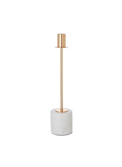 Golden Metal Candlestick with a Beautiful and Elegant Marble Base