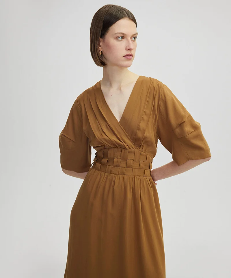 ابيكول Draped Midi Dress
