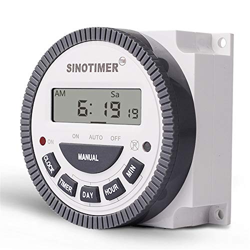 SINOTIMER TM619 Timer Switch Digital LCD Power Timer Switch Weekly Programmable Thinner Model 16A 1NO+1NC (TM619-3 24V) - Image 2