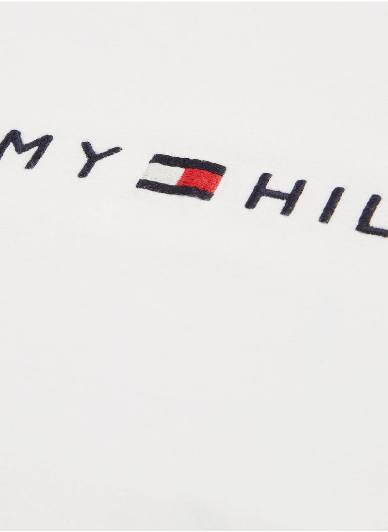 TOMMY HILFIGER Men's Tommy Hilfiger Logo T-Shirt - Cotton, White  - Image 4