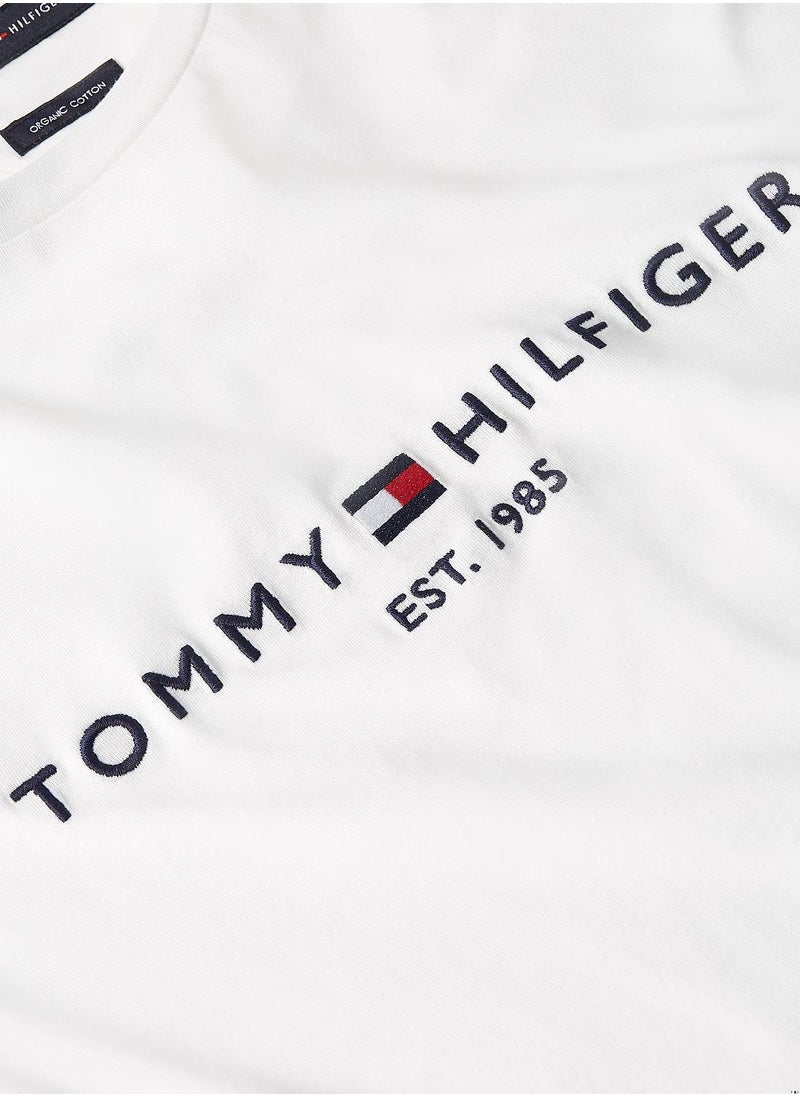 TOMMY HILFIGER Men's Tommy Hilfiger Logo T-Shirt - Cotton, White  - Image 3